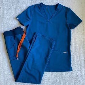Figs Blue Scrubs Set